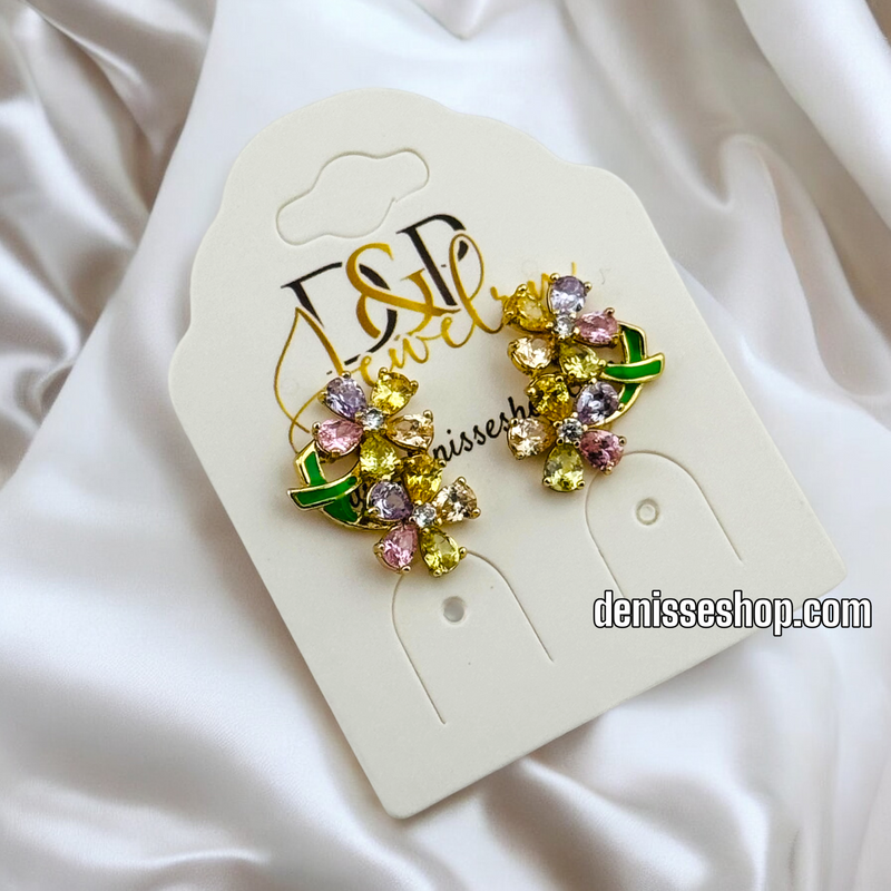 14K WOMEN/GIRL FLOWER EARRING E711