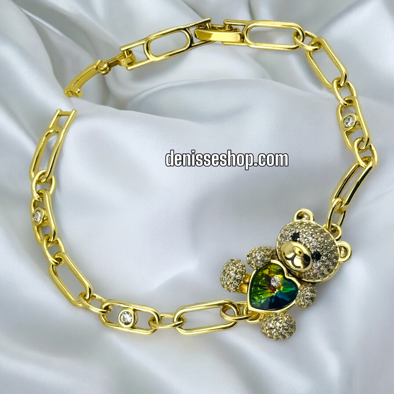 14K TORNASOL BEAR BRACELET BR504