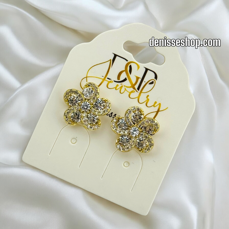 14K FLOWER EARRING E614