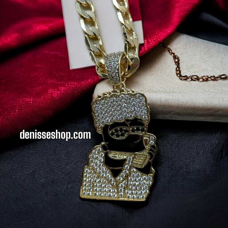 14K HIP HOP MEN PENDANT P244 (CHAIN NO INCLUDED)