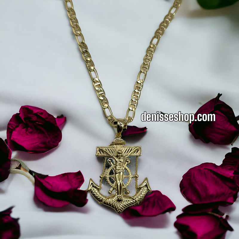 14K ANCHOR MEN PENDANT P331