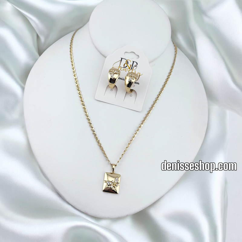 14K BUTTERFLY NECKLACE SET N223