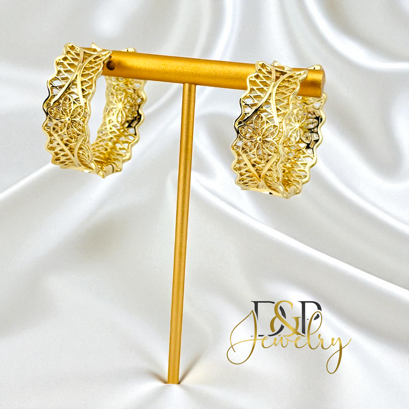 14K GOLD HOOP EARRING HP785
