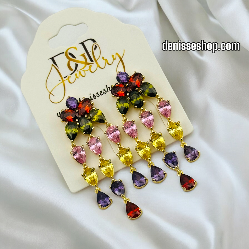 14K COLORFUL EARRING E609