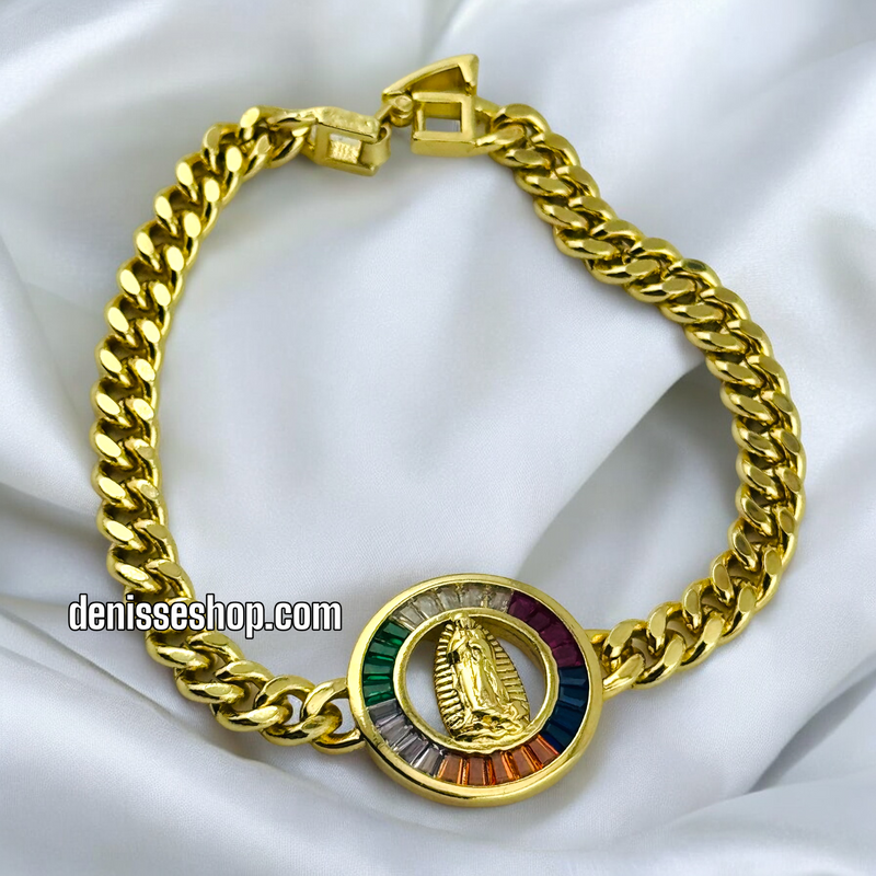 14K GUADALUPE MARY GOLD BRACELET BR438