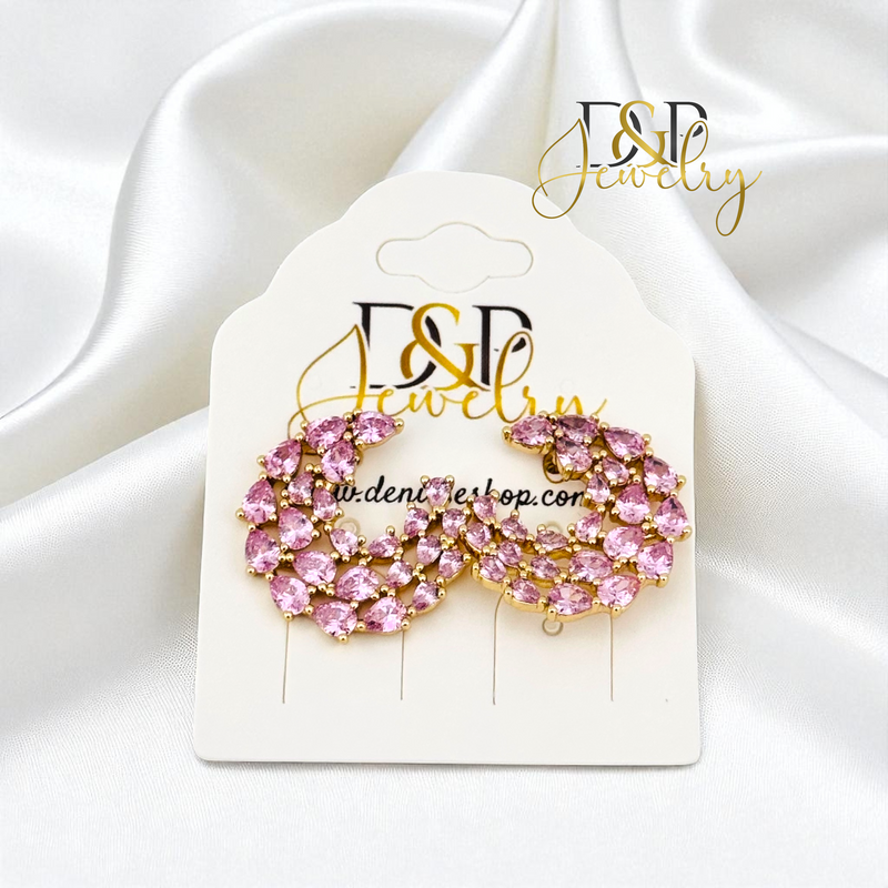 14K MOON EARRING E976