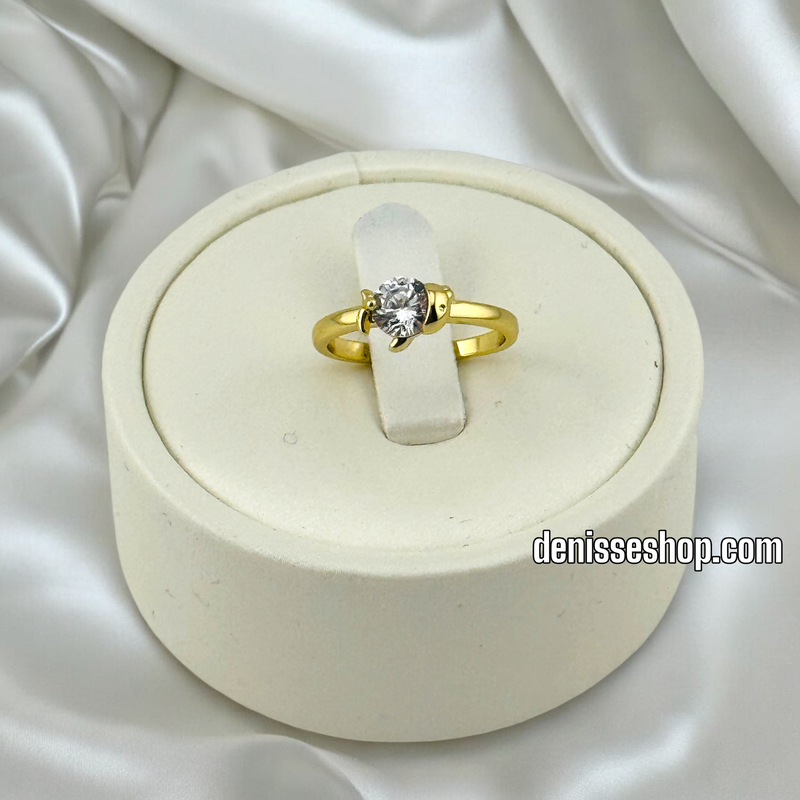 14K GIRL WHITE STONE RING RG276