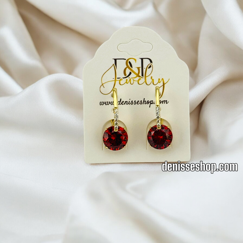 14K RED EARRING E703