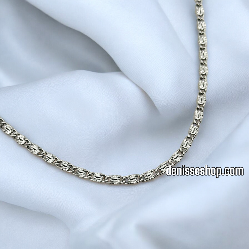 ROUNDED STAR DESIGN SILVER CHAIN 1 MM CH070