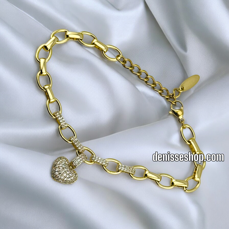 14K /WOMAN CUTE HEART BRACELET BR601