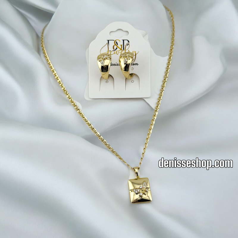 14K BUTTERFLY NECKLACE SET N223