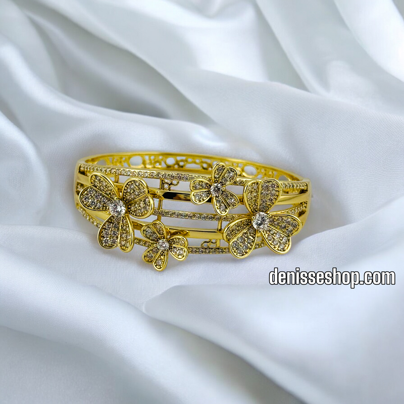 14K / BANGLE/ FLOWER BRACELET BR547