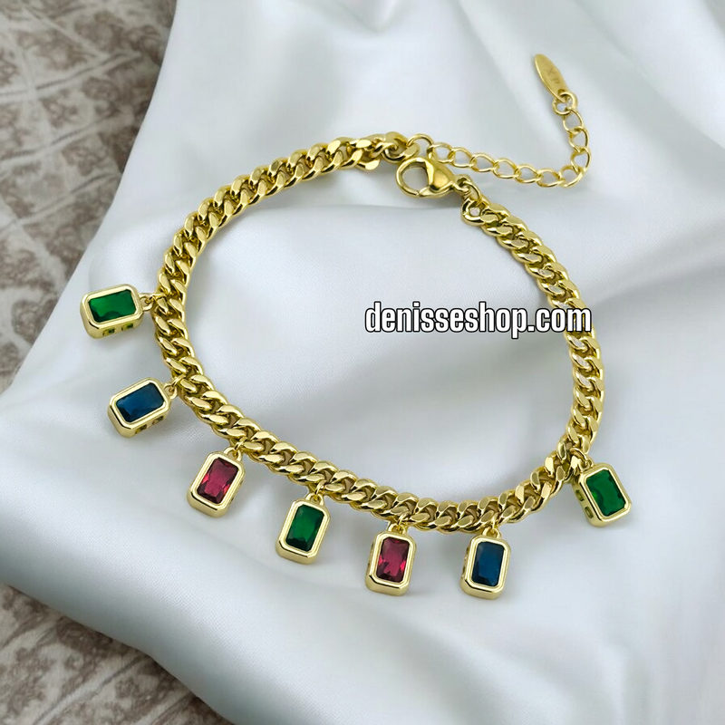 14K GOLD MULTI COLOR BRACELET BR472