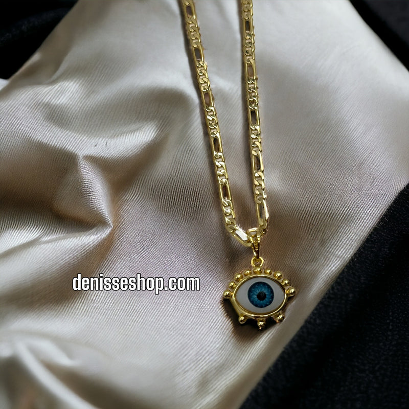 14K BLUE EYE PENDANT P243 (CHAIN NOT INCLUDED)