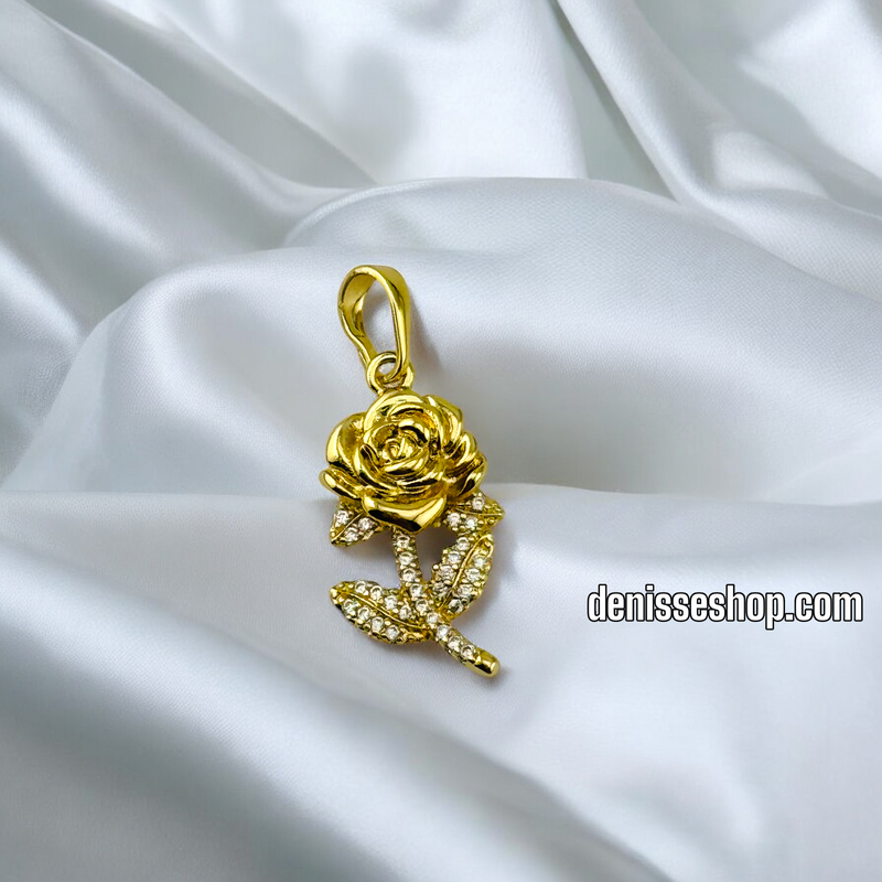 14K / GOLD ROSE PENDANT P578