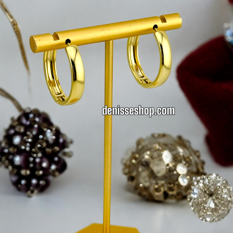 14K SIMPLE GOLD HOOPS HP450