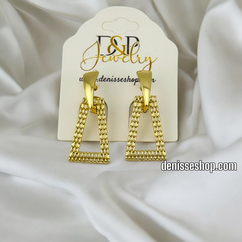 14K GOLD LONG HUGGIE EARRING E797