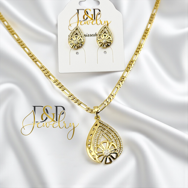 14K ELEGANT NECKLACE SET N273