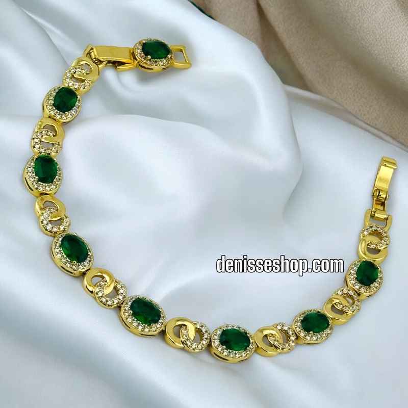 14K GREEN DESIGN BRACELET BR494