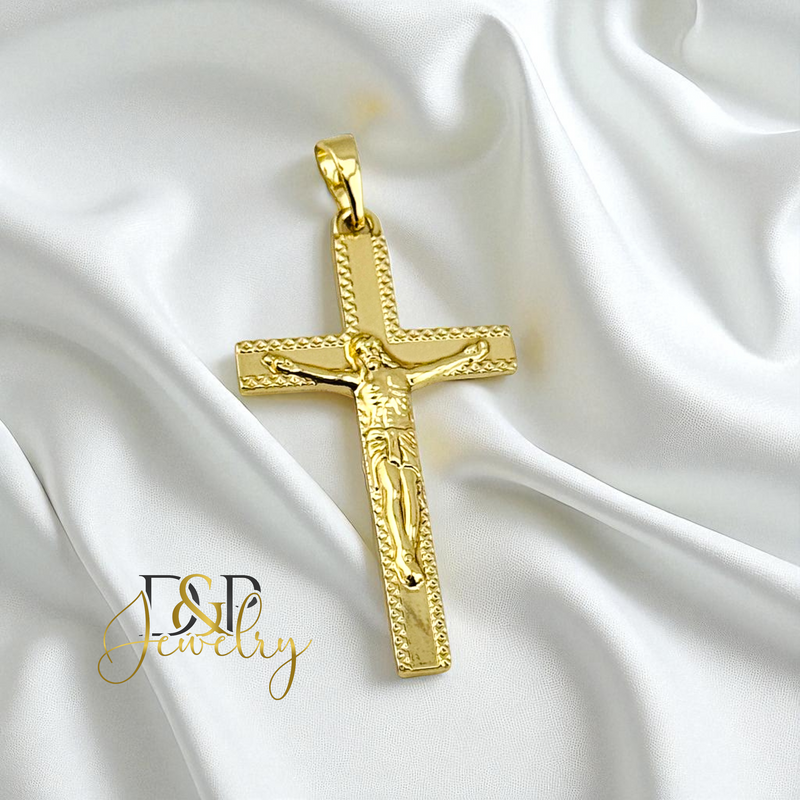 14K GOLD CROSS PENDANT P892