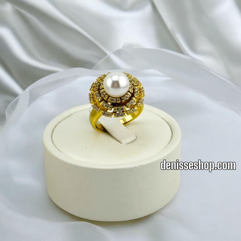 14K WOMAN PEARL GIRATORY RING RG292