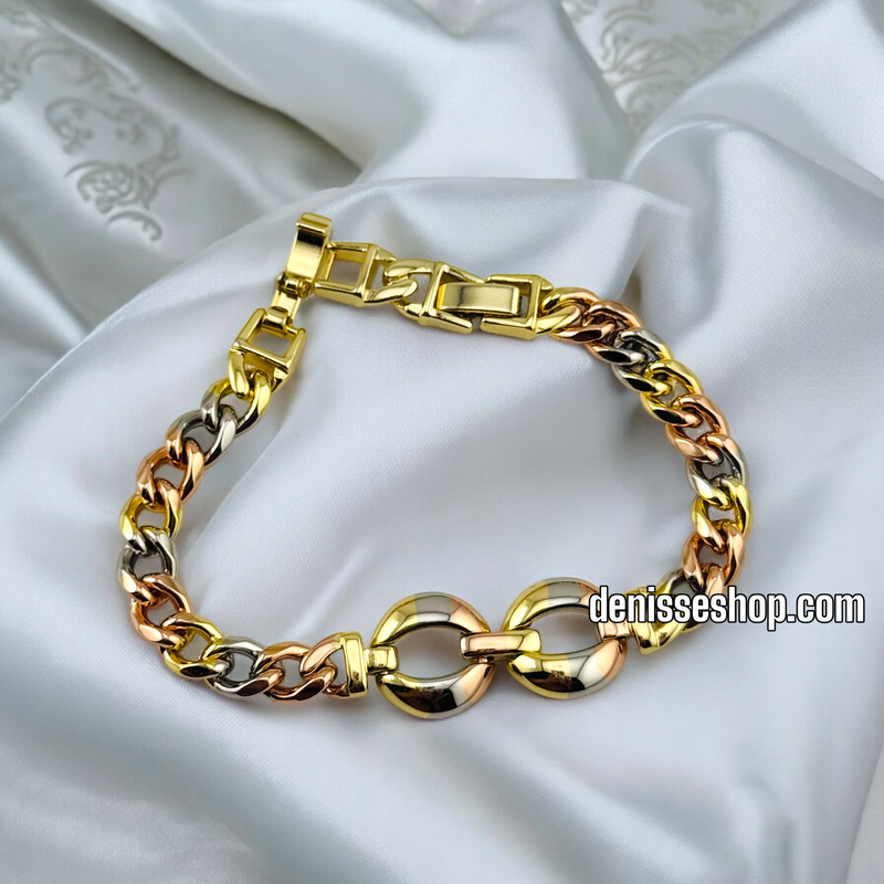 14K /WOMAN TRICOLOR BRACELET BR559