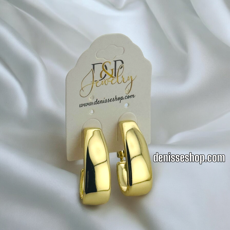 14K PLAIN GOLD HOOP EARRING HP581