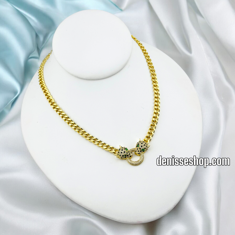 14K PUMA FASHION CUBAN NECKLACE N226