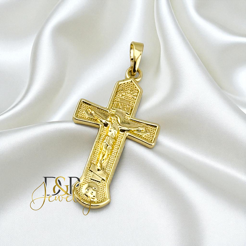 14K GOLD CROSS PENDANT P890