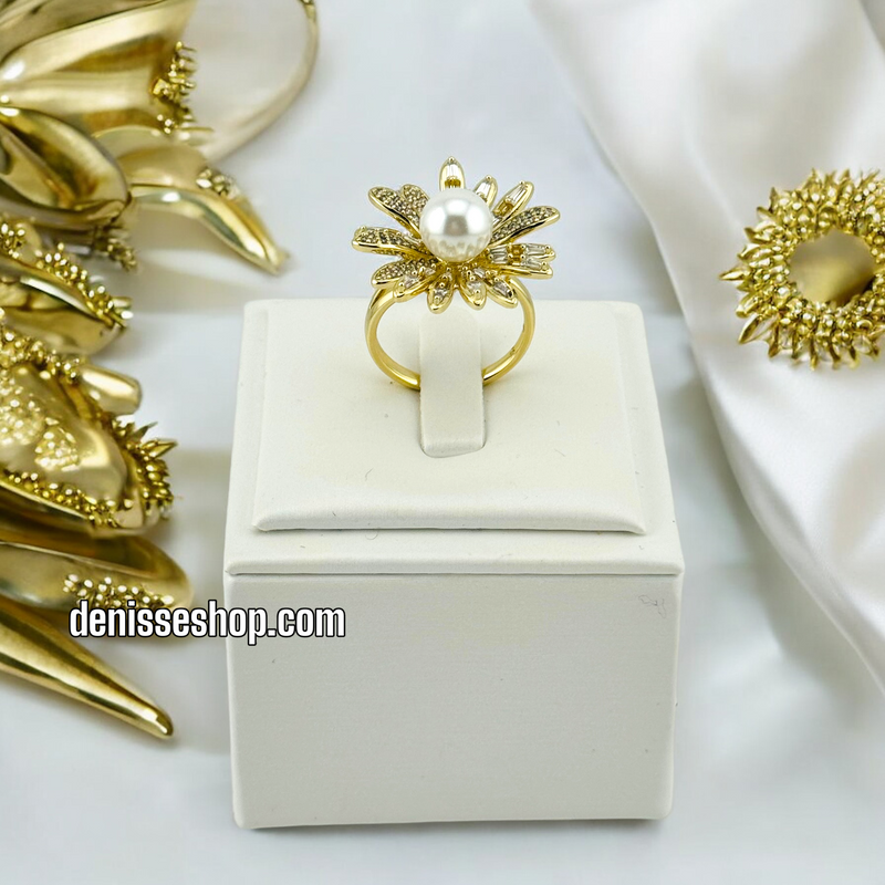 14K ADJUSTABLE SUNFLOWER RING RG220