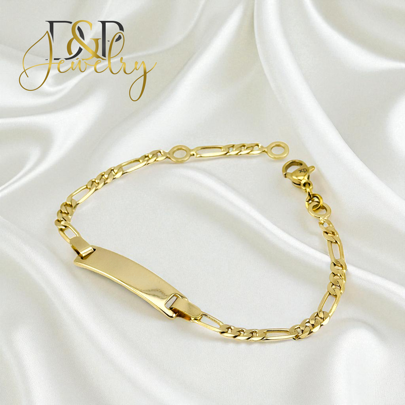 14K GOLD/KIDS PLATE BRACELET BR805