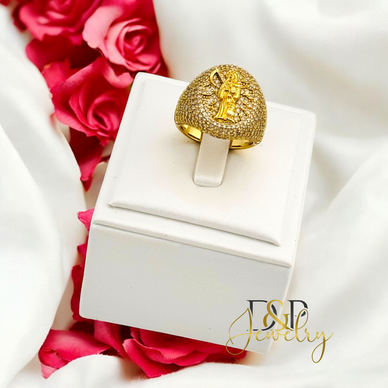 14K SANTA MUERTE RING RG376