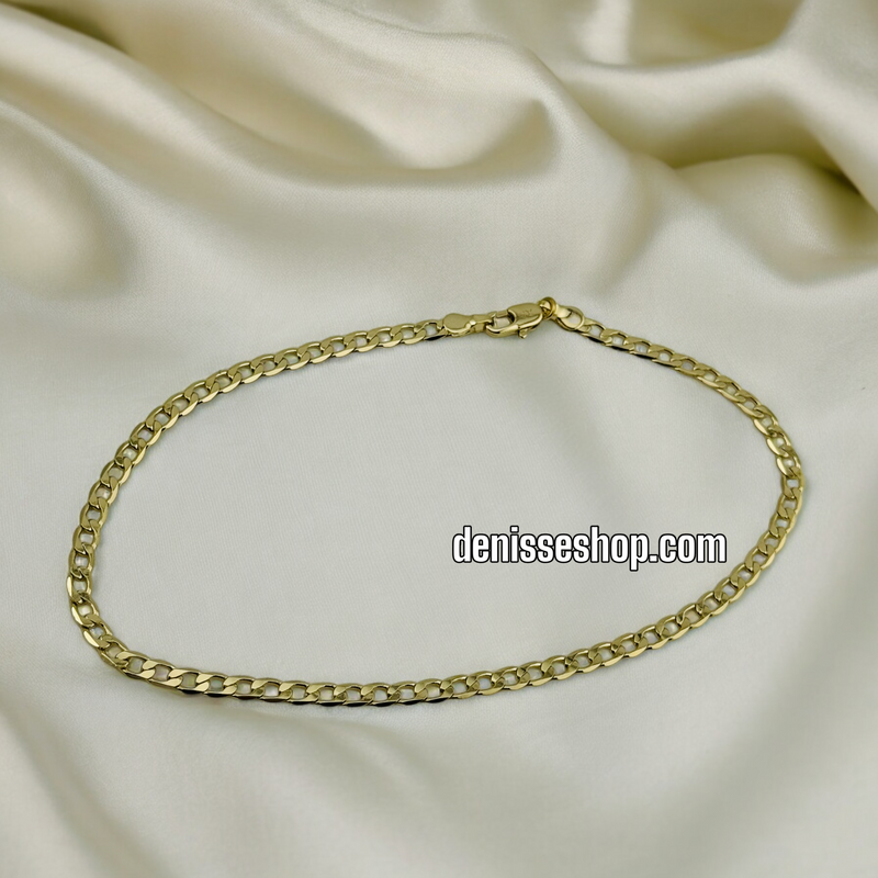 14K CUBAN ANKLET