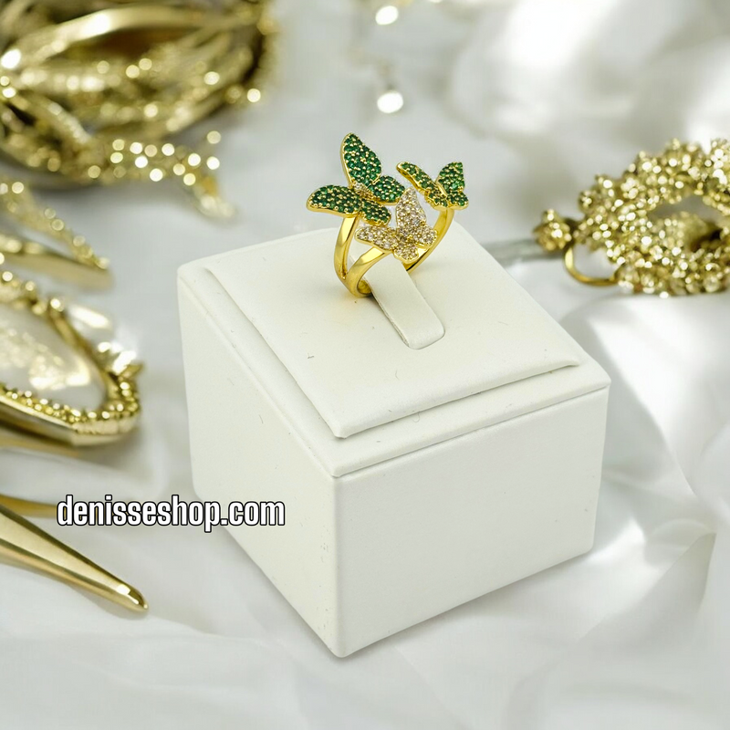 14K ADJUSTABLE BUTTERFLY RING RG221