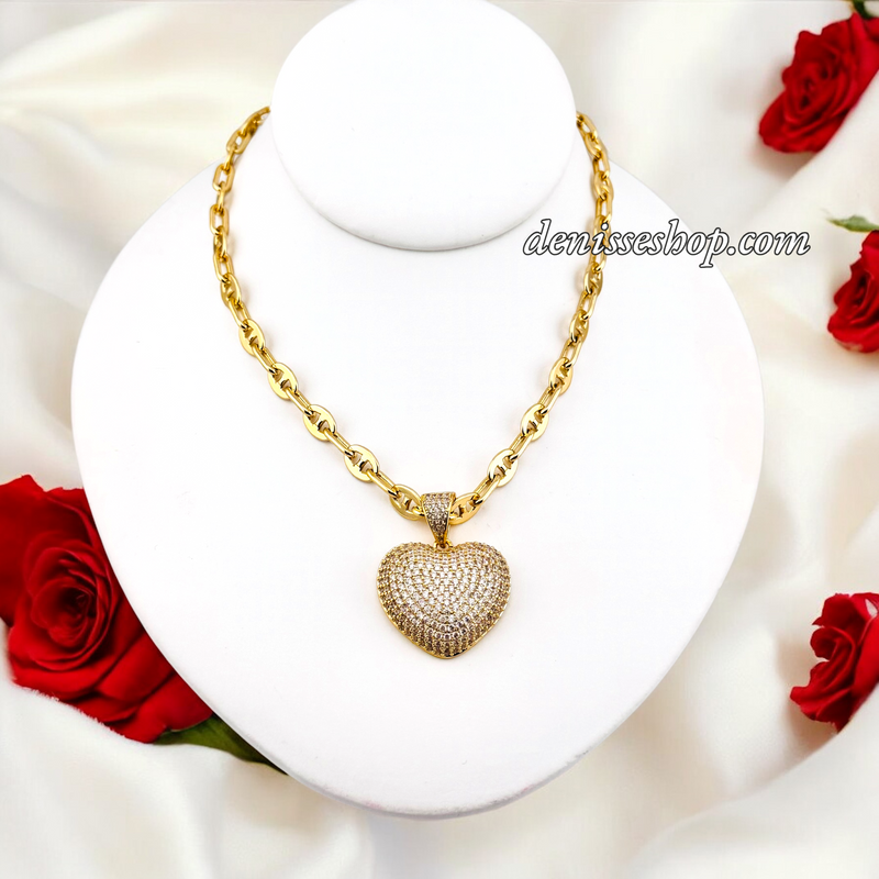 14K HEART MEDIUM SIZE PENDANT P666