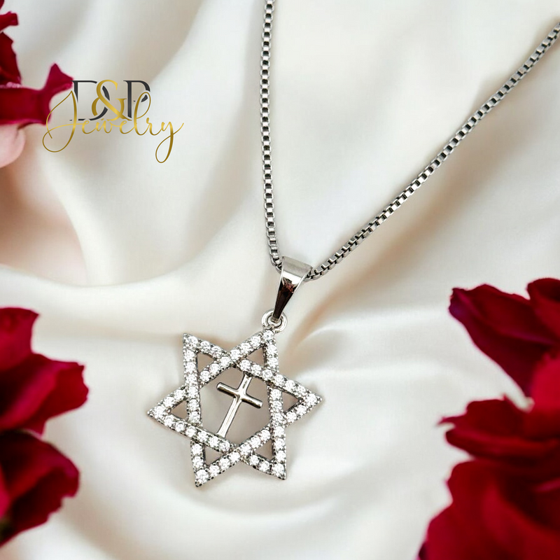 SILVER DAVID STAR PENDANT P802