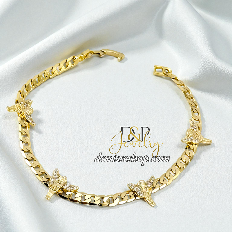 14KGOLD ANGEL BRACELET BR854