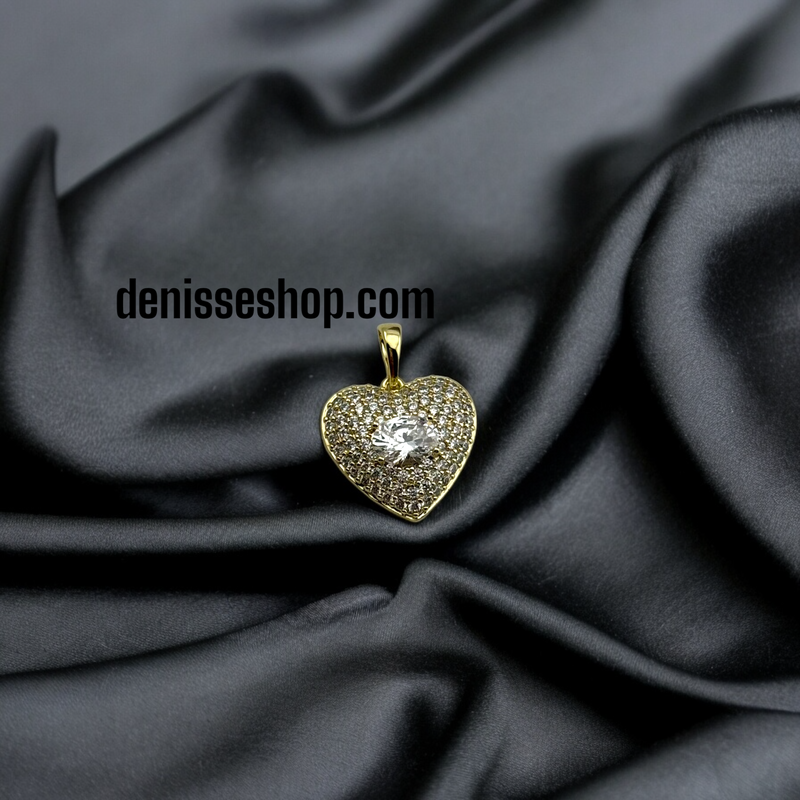 14K HEART PENDANT P345