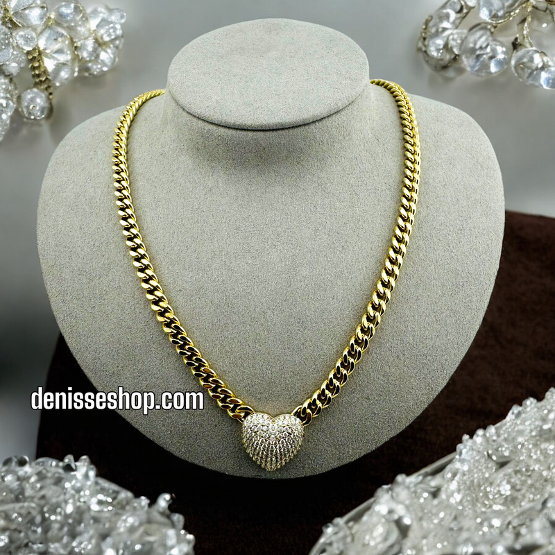 14K HEART NECKLACE SET N10