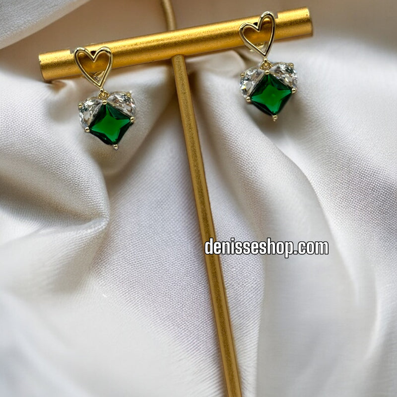 14K HEART EARRINGS E353