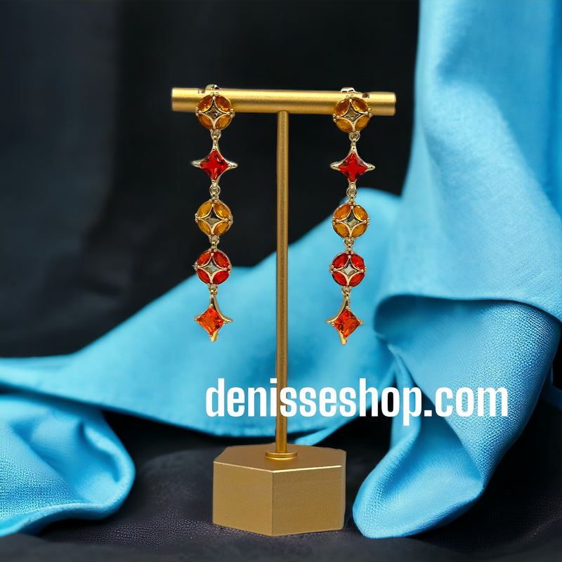 Orange Stone Earrings E193