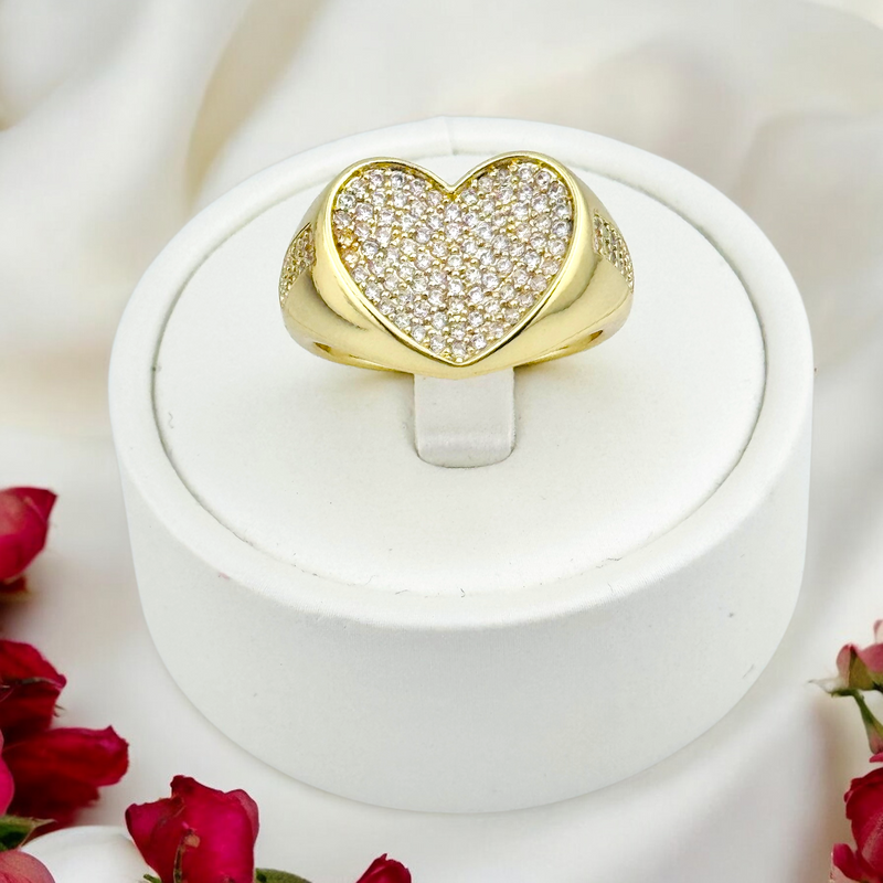 14K WOMEN HEART RING RG347