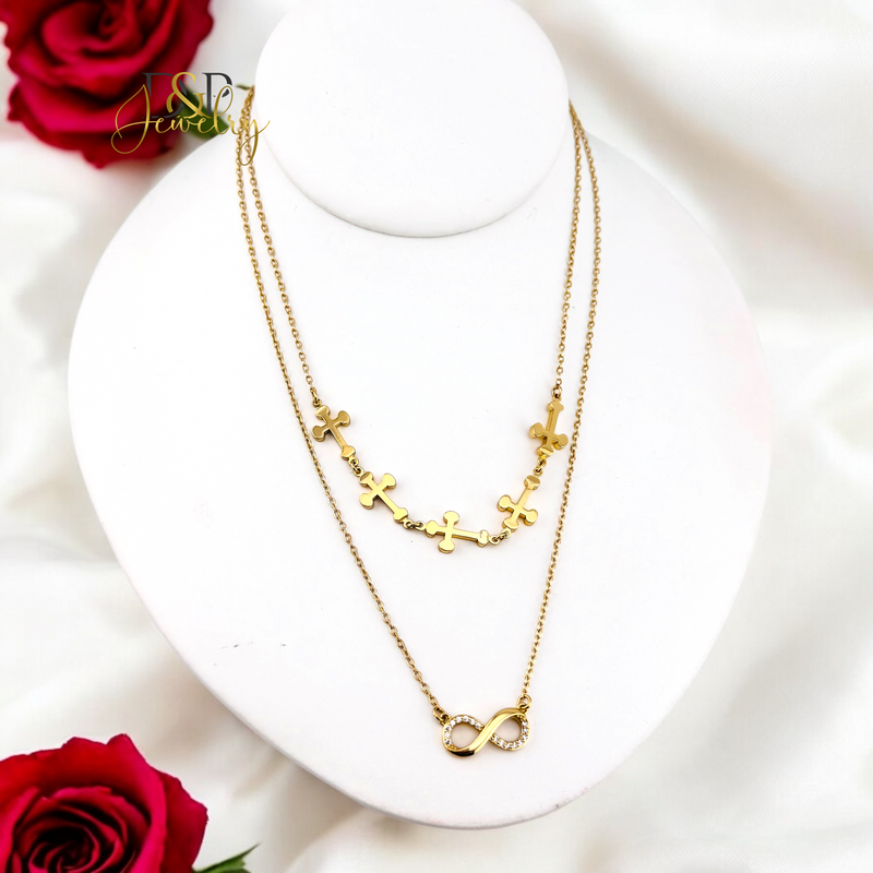 14K DOUBLE LAYER INFINITY NECKLACE N269