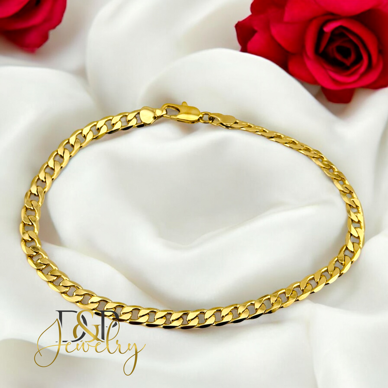 14K CUBAN BRACELET 5MM BR723