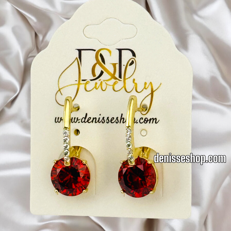 14K RED EARRING E703