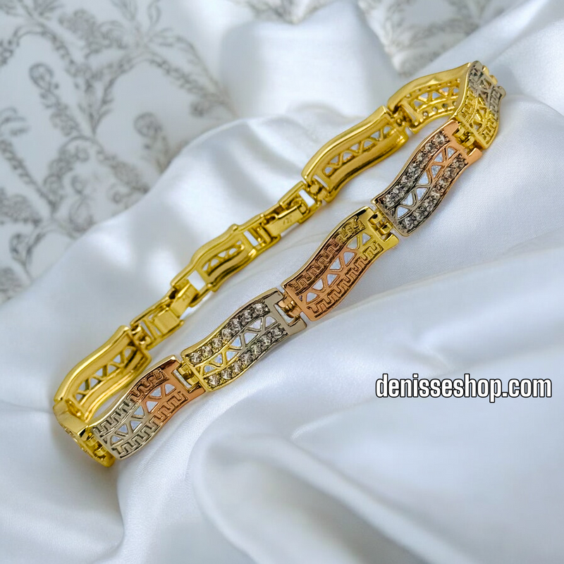 14K /WOMAN TRICOLOR BRACELET BR558