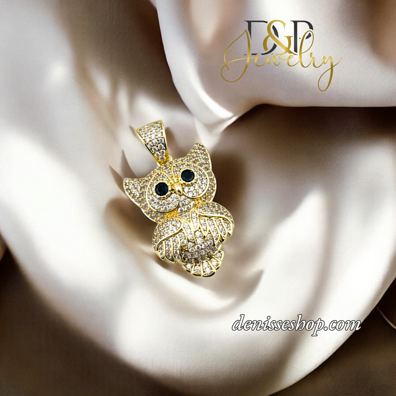 14K OWL PENDANT P708