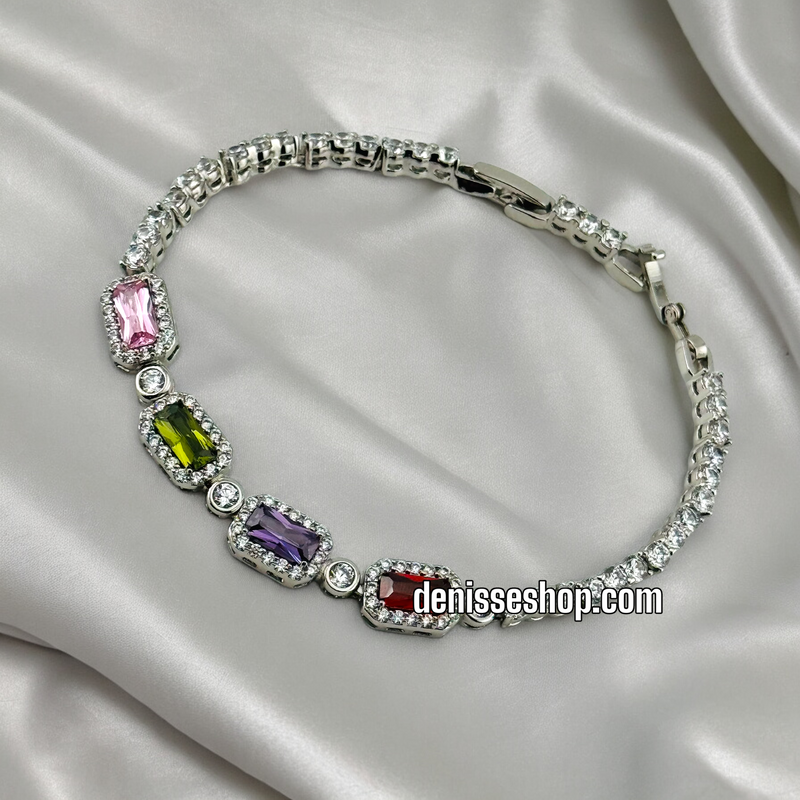 SILVER COLORFUL BRACELET BR410