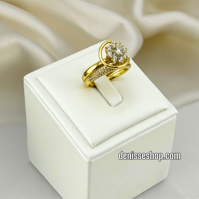 14K DOUBLE GOLD RING RG178