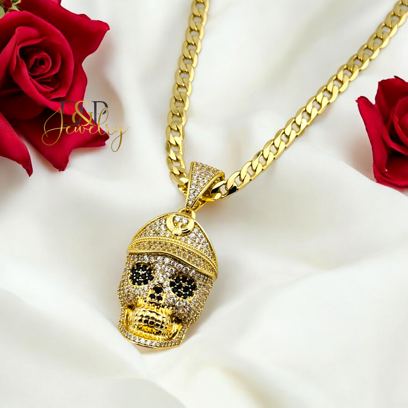 14K HIP HOP SKULL TURTLE PENDANT P762